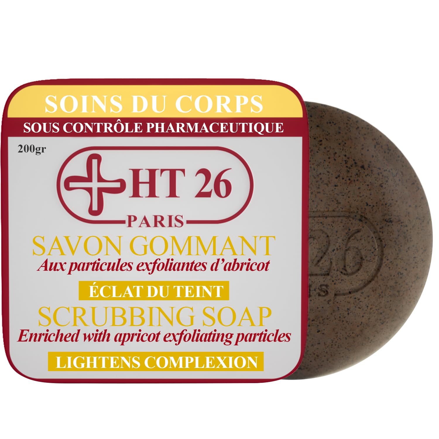 Ht26 Scrubbing Soap Enriched with Apricot Extract 6.4oz/ 200 G