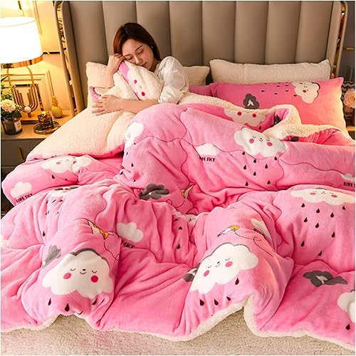 Miniatura 2 de Edredóncolcha, edredón de plumón, edredón de cachemira, edredón grueso y cálido de felpa de otoño primavera, mantas de microfibra esponjosa para