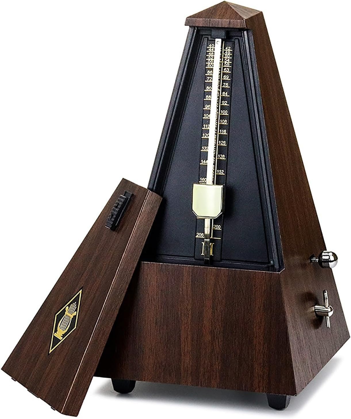 Mechaniczny metronom, wieża metronomu Mechaniczny metronom Piano Gitara Skrzypce Guzheng Uniwersalny do gitary fortepianowej(Color:Bruin)