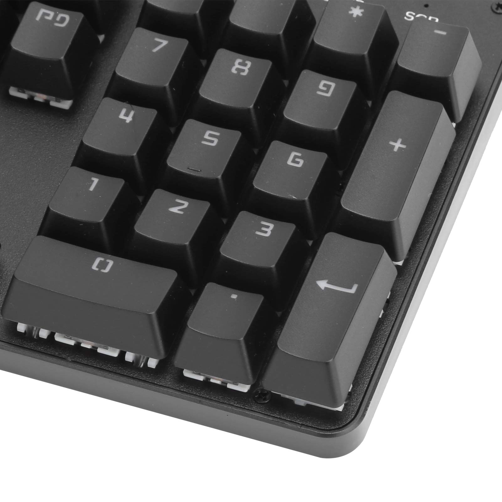 VBESTLIFE Teclado mecánico para Juegos con Interruptor Azul, Teclado E-Sport con retroiluminación RGB de 104 Teclas para Escritorio/portátil(Negro)
