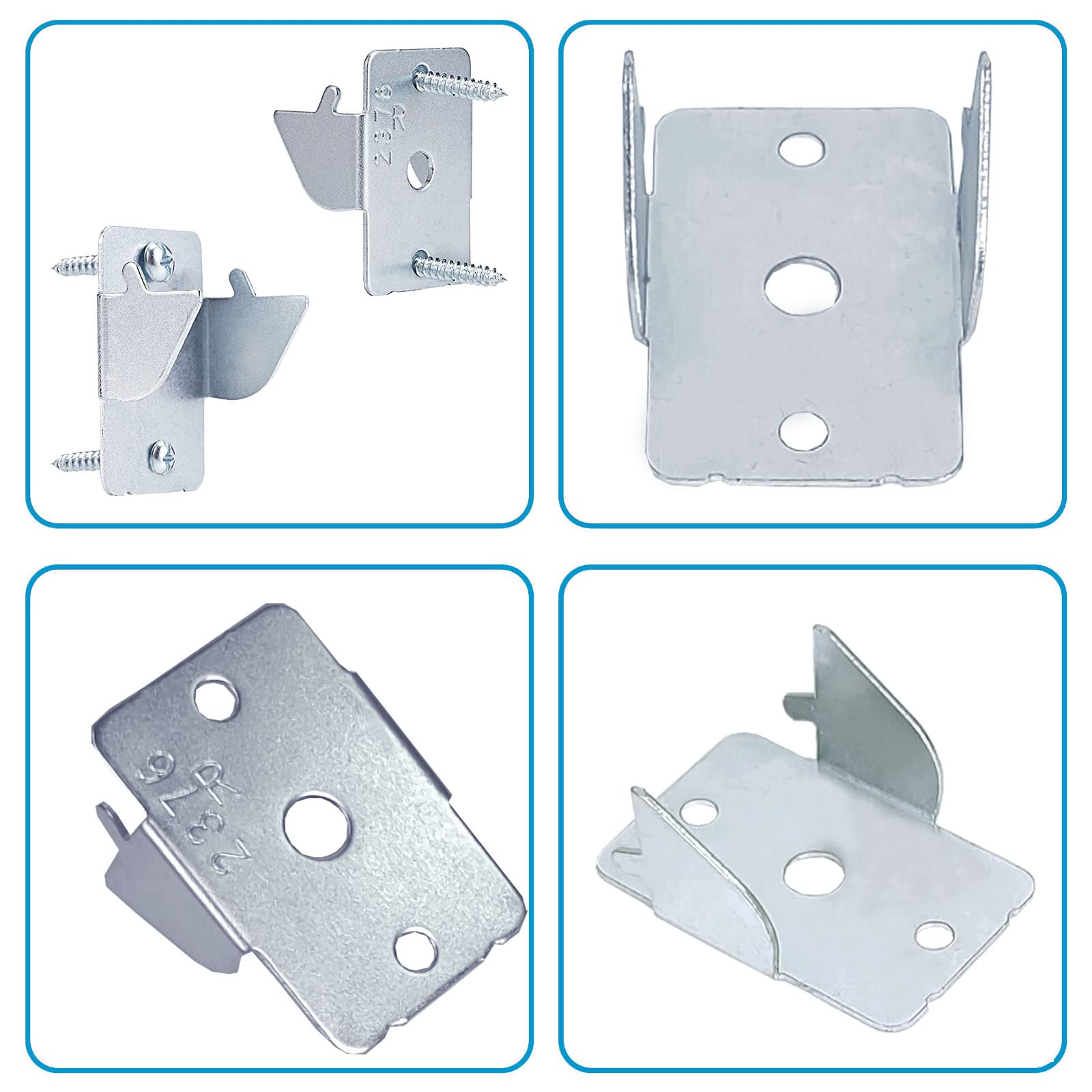 Curtain Rod Brackets - 6 Pack Heavy Duty -3 Curtain Rod Brackets - 6 Pack Heavy Duty -3