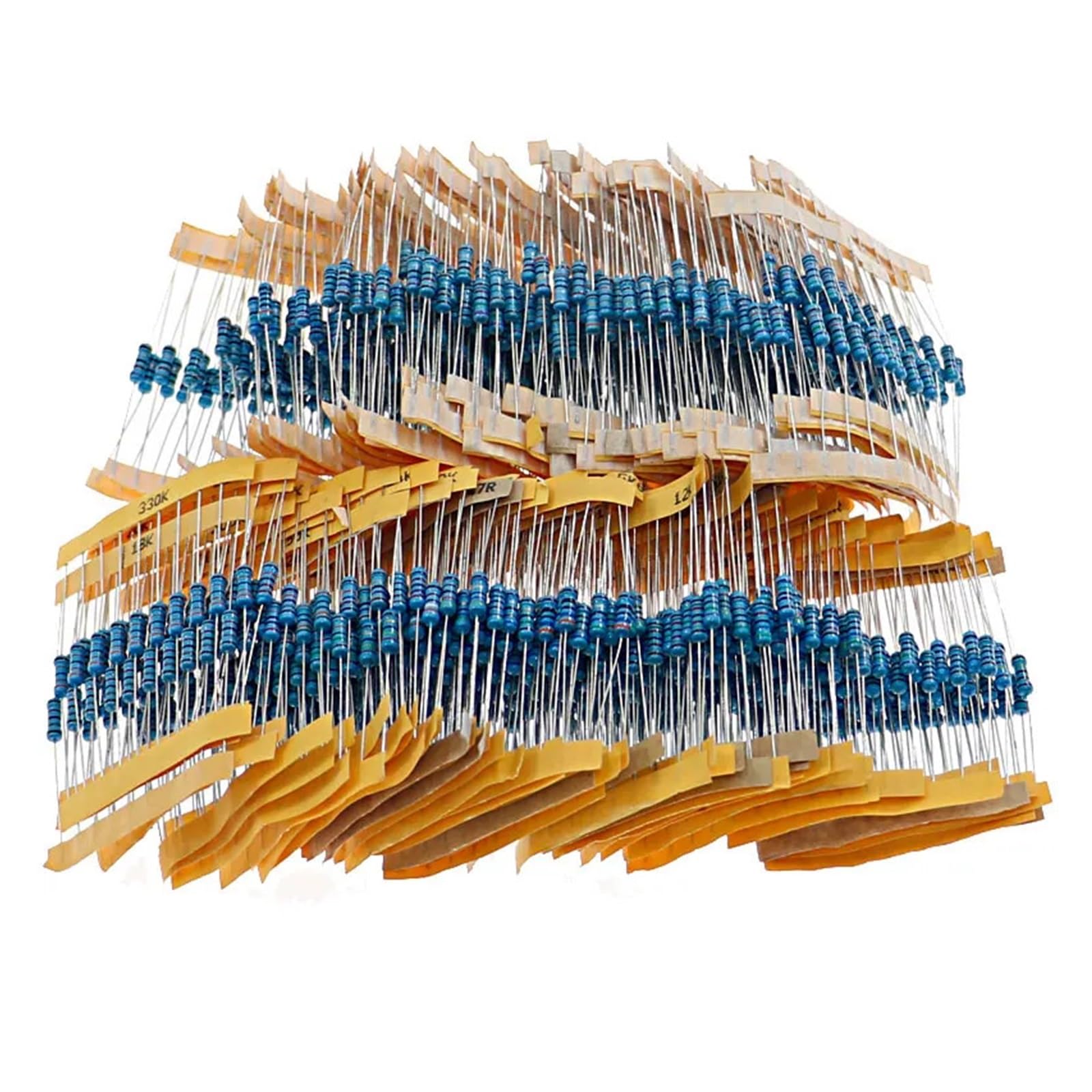 Kit resistencias 1/2W película metálica surtido 1100pcs componentes electrónicos bricolaje 7