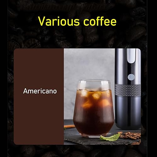 Miniatura 7 de Yoidesu Máquina de café expreso portátil, mini máquina de café de mano con compresión segmentaria, máquina de café recargable tipo C para
