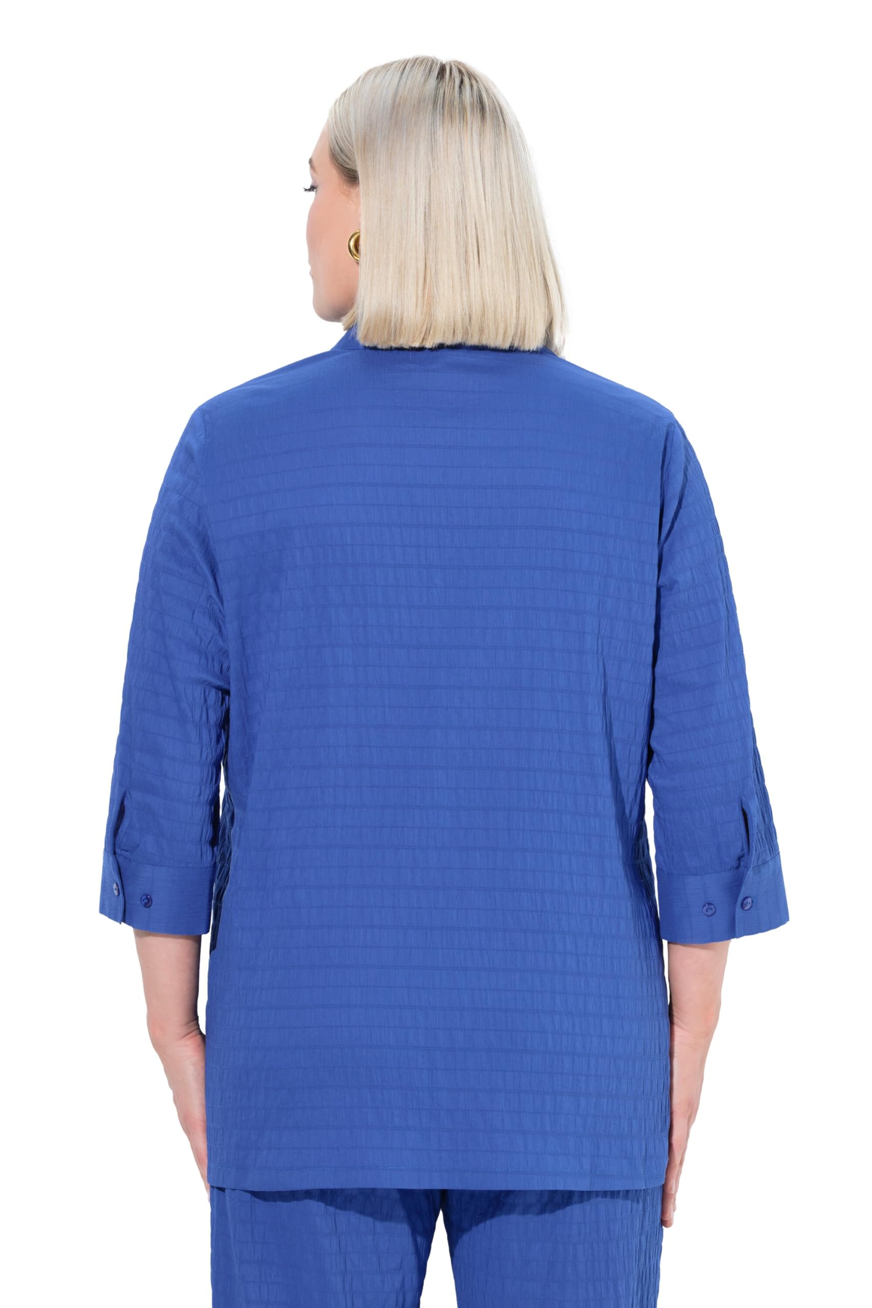 Ulla Popken Bluse, Bubble-qualität, Hemdkragen, 3/4-arm Blusa de Burbuja Mujer