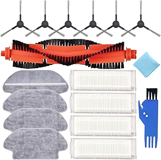 QAQGEAR Replacement Spare Parts for Xiaomi Mi Mop 2S for VIOMI V3 for VIOMI SE/Mop P/Mop Pro/STYJ02YM STYTJ02YM Robot Vacuum Cleaner, Hepa Filter, Side Brush, Main Brush Accessories Kit (15Pcs)