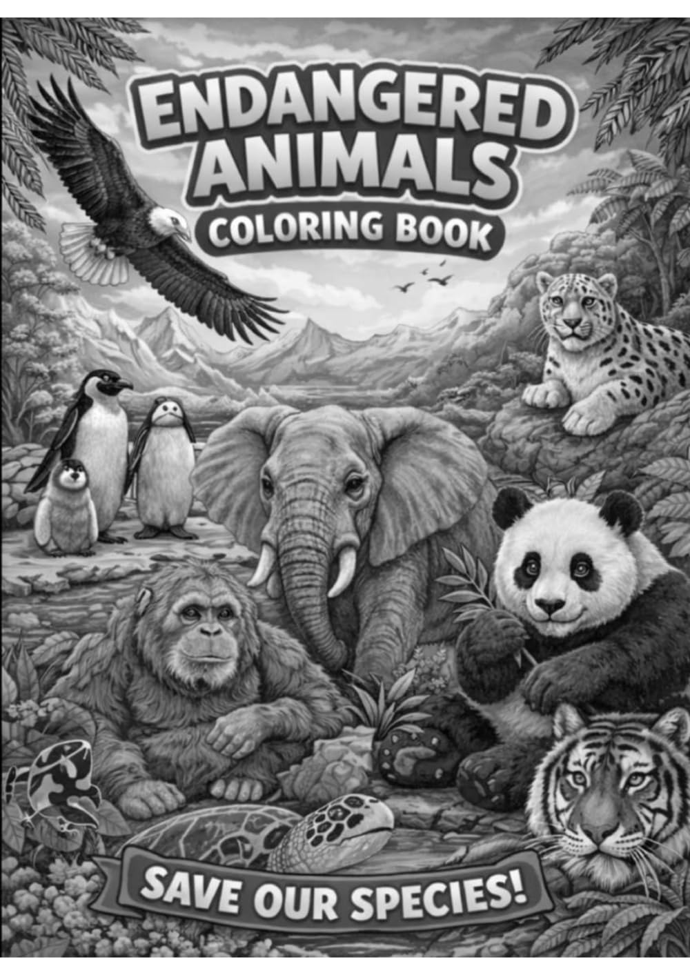 Endangered Animals Coloring Book: Endangered Animals Coloring Book is a fun and educational coloring book with illustrations of endangered animals, helping children learn about wildlife, creativity