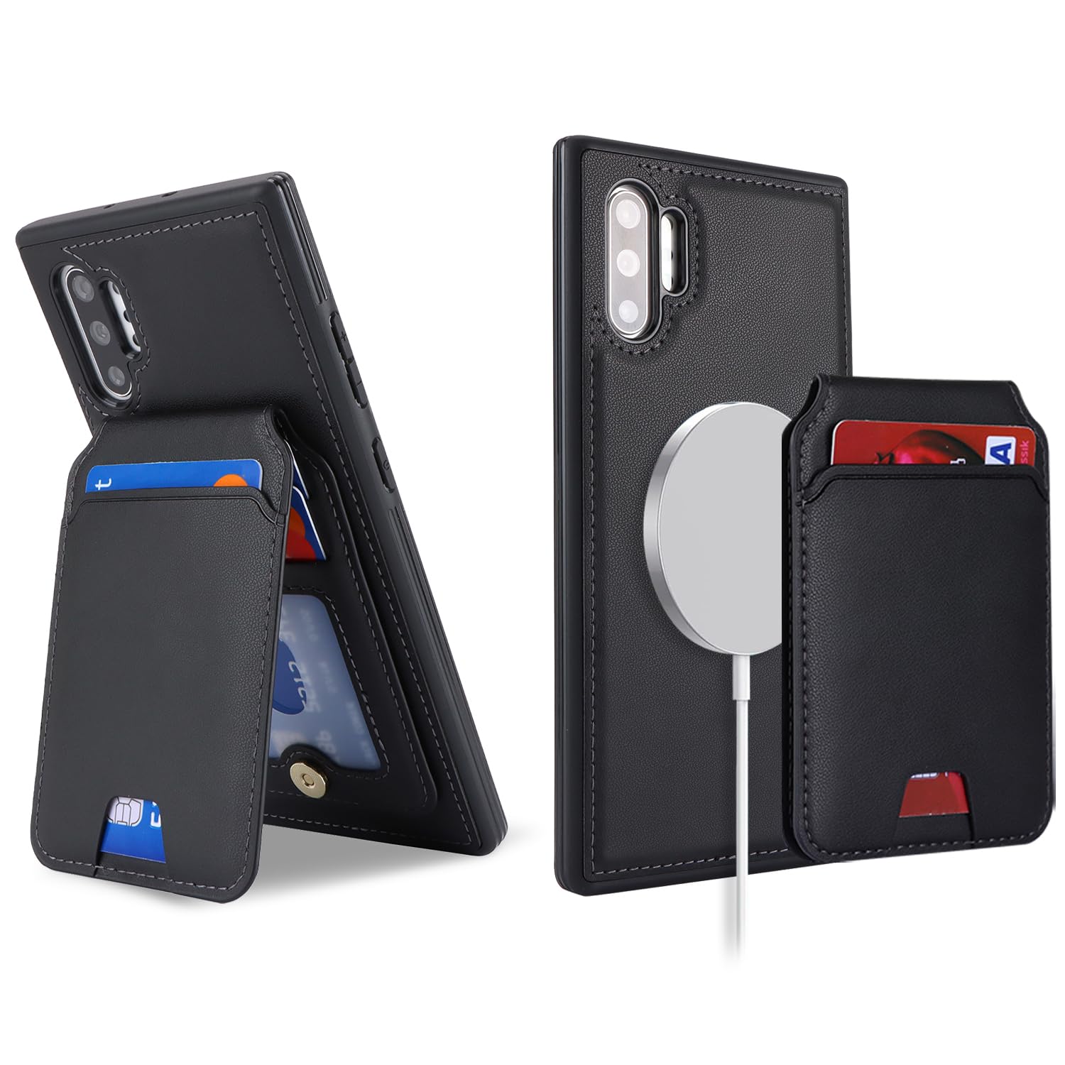 ?????? for Galaxy Note 10 Plus case wallet magsafe compatible samsung galaxy Note 10 Plus case magnetic with card holder Note 10+Plus 6.8