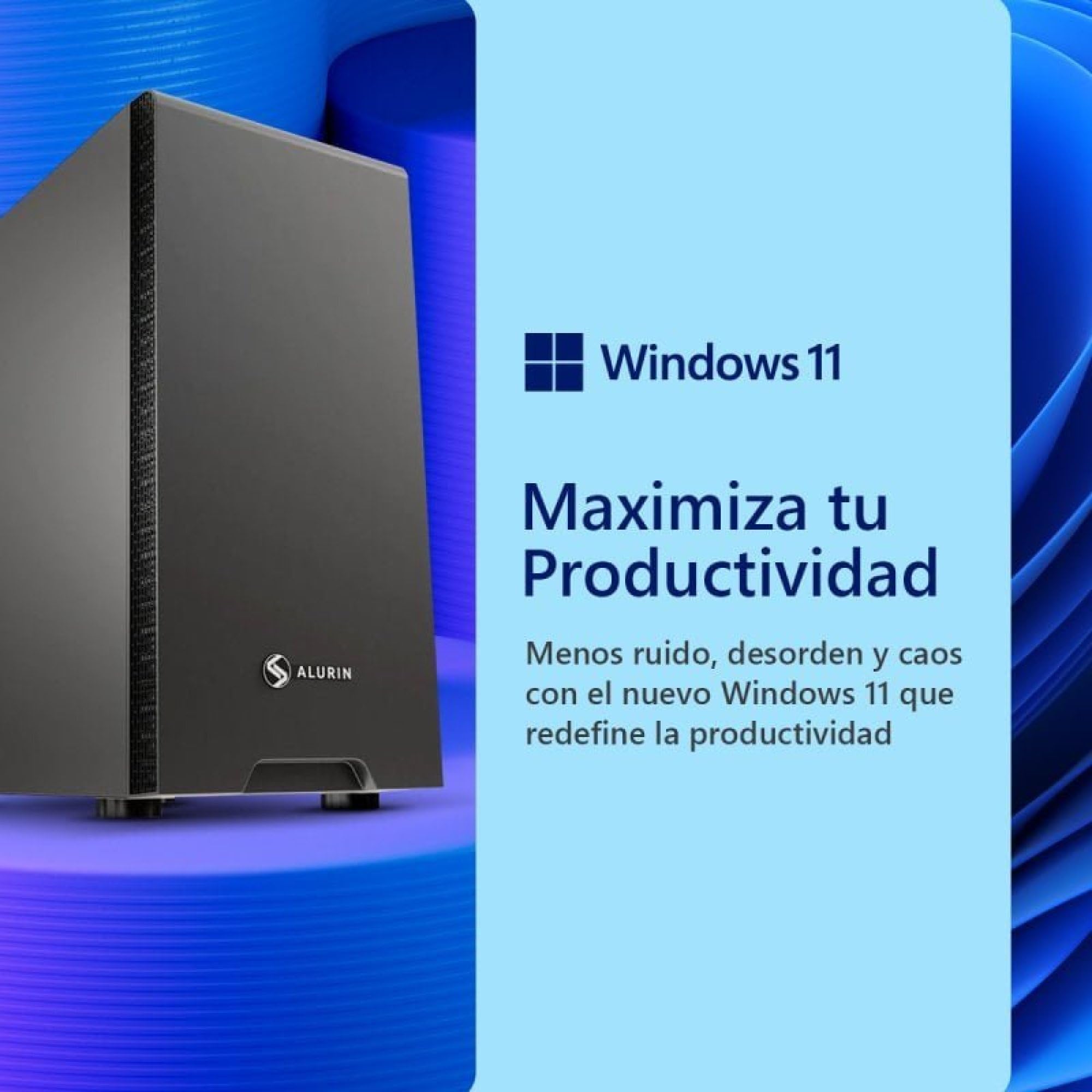 PcCom Work PC Sobremesa Intel Core i5-12400, 32GB RAM, 1TB SSD, Windows 11 Pro, Ordenador de Oficina para Empresa, Teletrabajo y Productividad