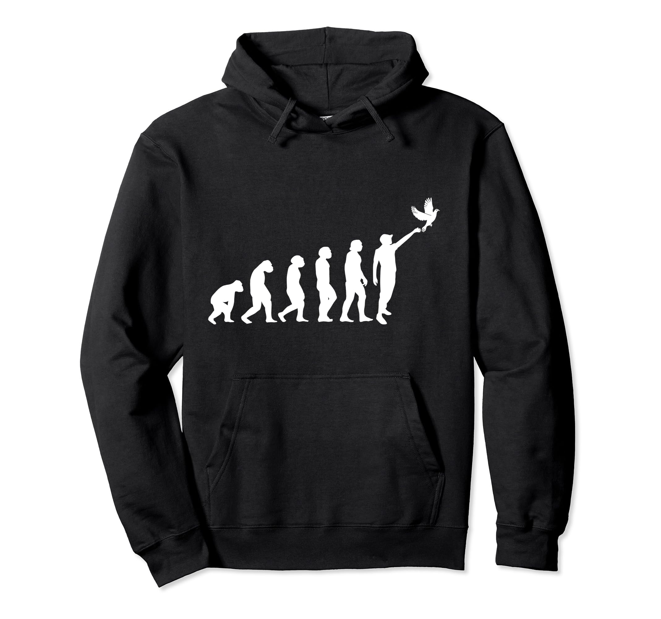 Pigeon breeder breeding pigeon racing Evolution Pigeon Pullover Hoodie, Black, S