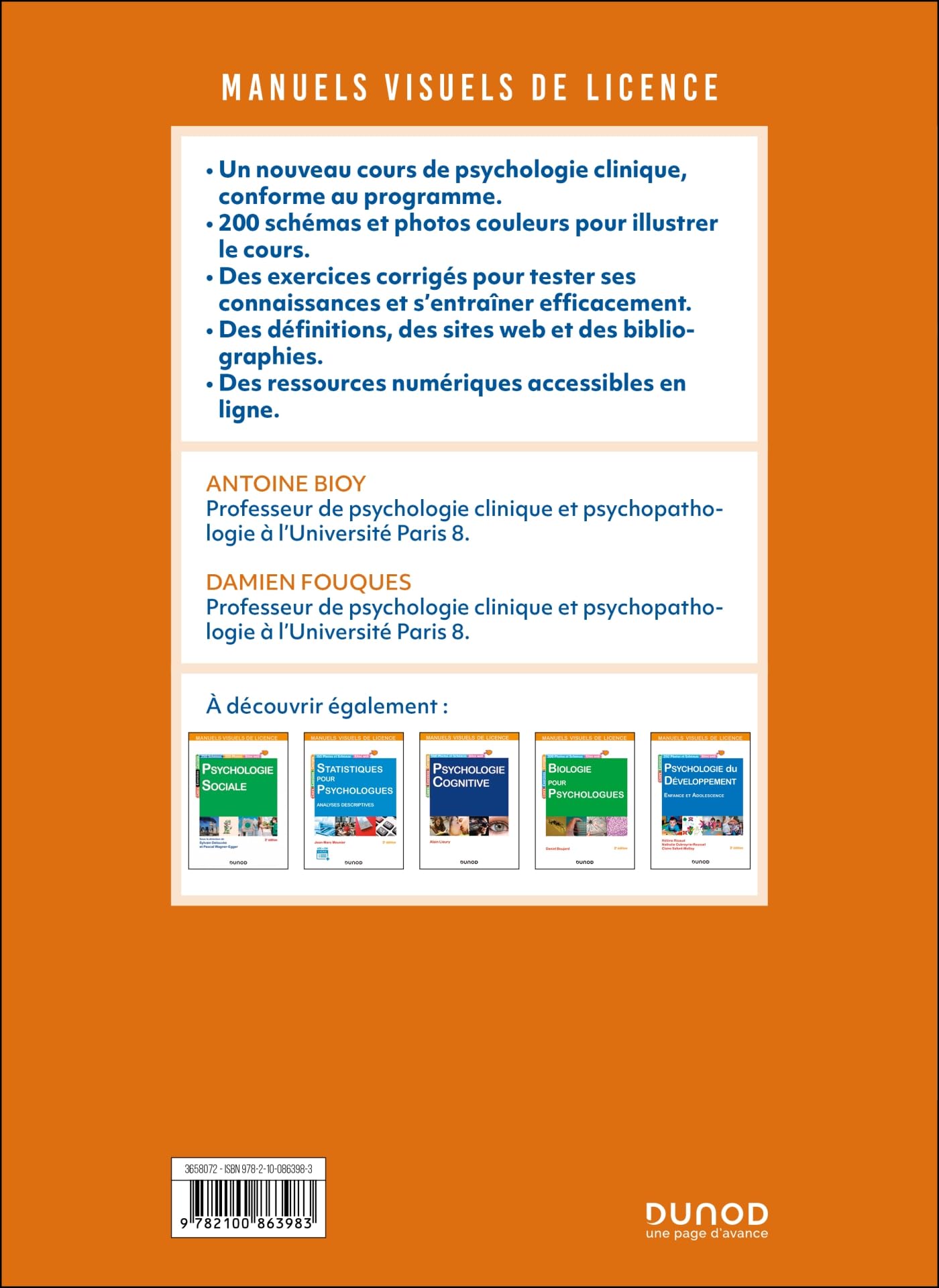 Manuel visuel de psychologie clinique et psychopathologie - 4e éd.