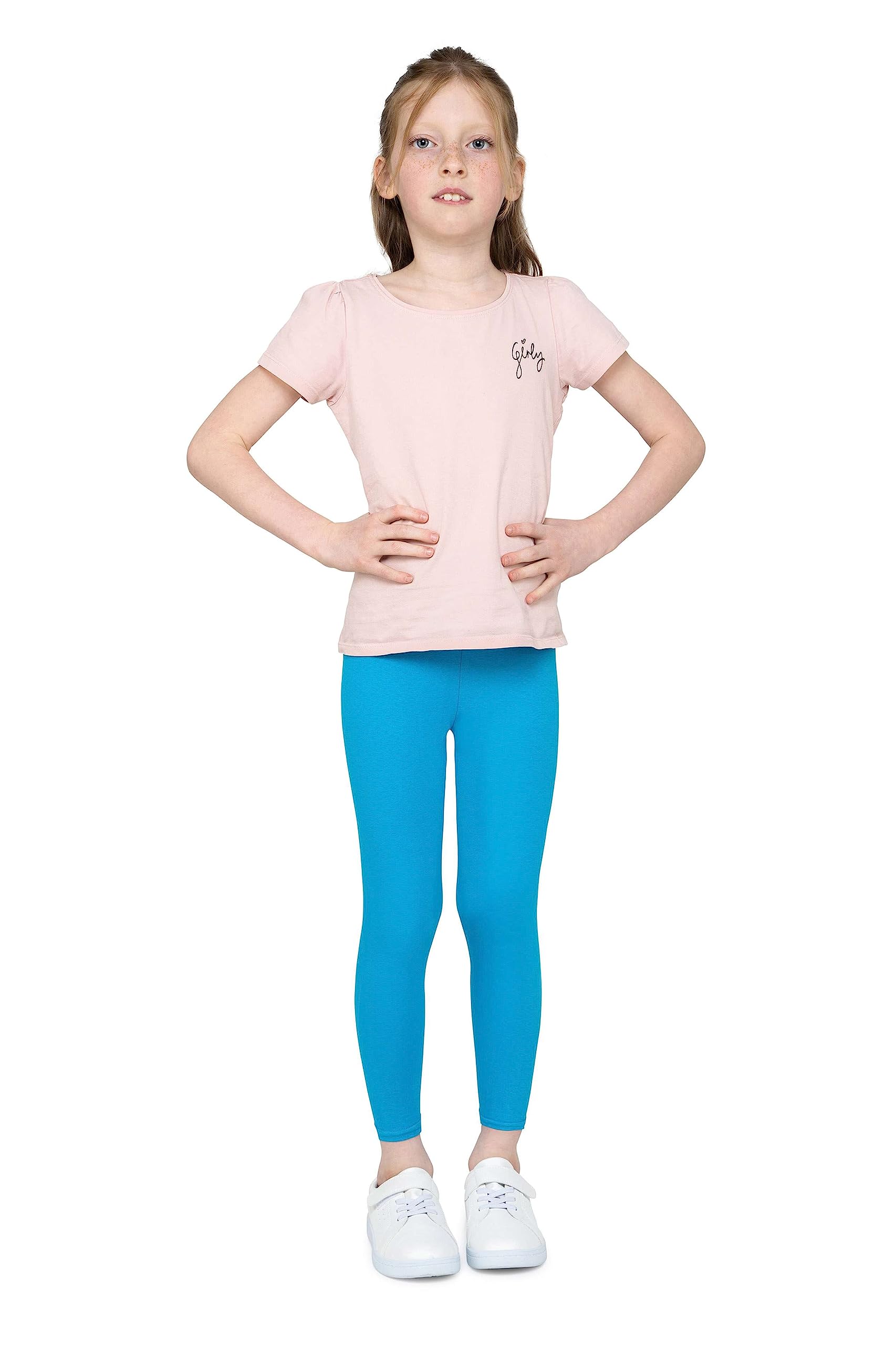 infatti Leggings in Cotone per Bambina, Pantaloni Morbidi e Comodi per Bambini, Allenamento Casual, Stile Elegante, Abbigliamento Basic Zoe