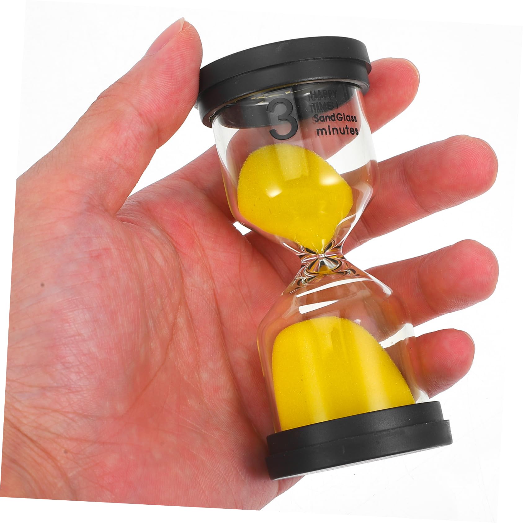 Sanduhr mit Schwarzem Deckel aus Glas und Abs