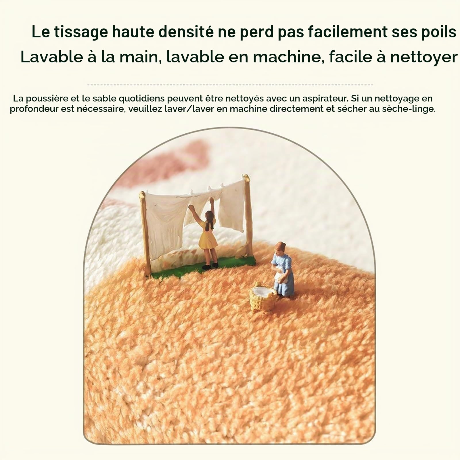 PUIOKA Tapis de Forme Irrégulière en Nuage - Antidérapant, Imitation Cachemire pour Salon