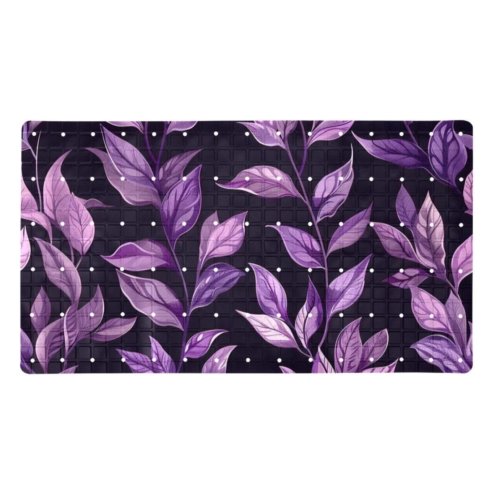 Tapis de bain violet extra long, le confort doux après la douche familiale
