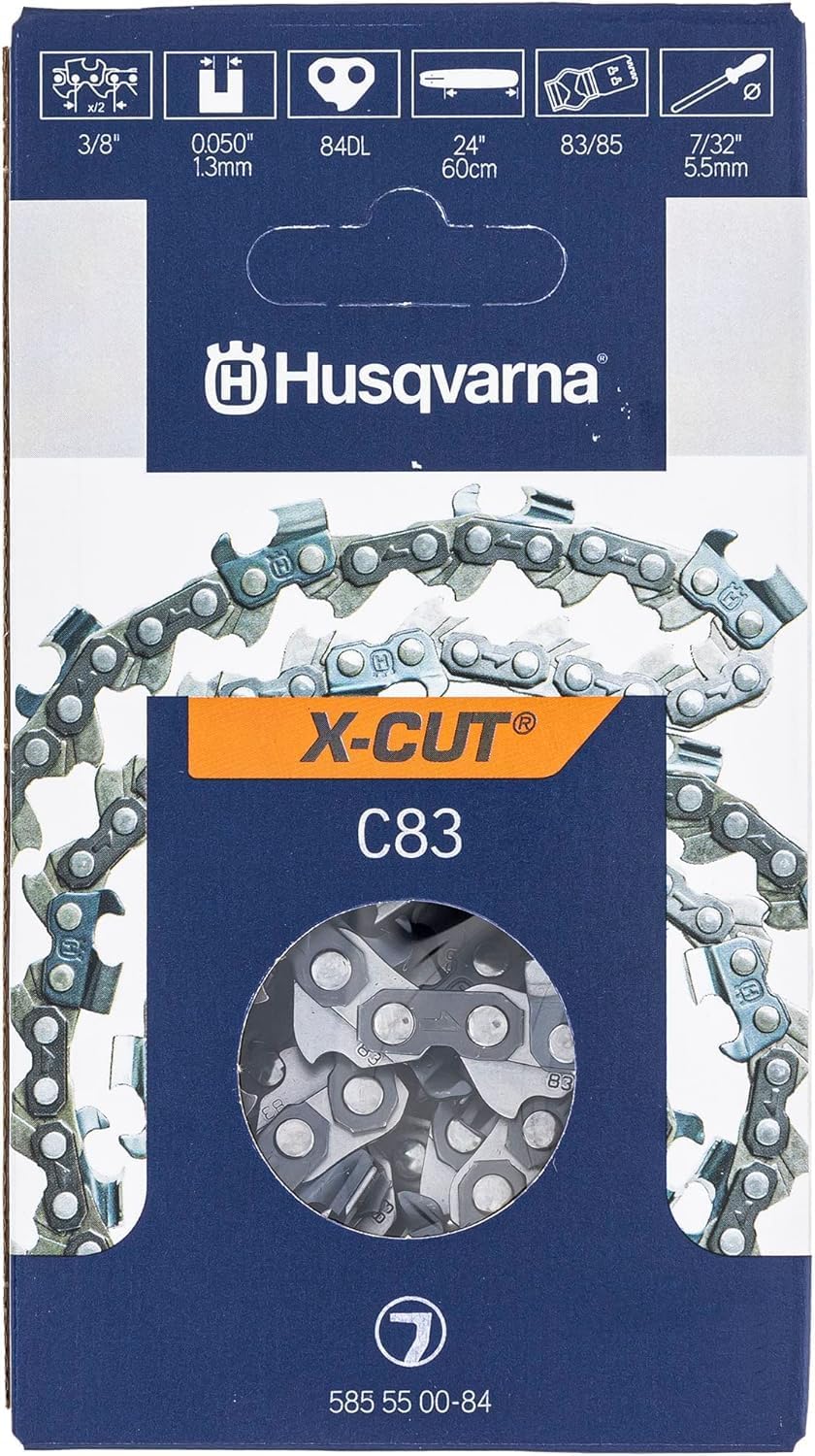 585550084 X-Cut C83 24" Chainsaw Chain 3/8" Pitch .050 Gauge 84 DL