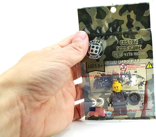 Miniatura 4 de Battle Brick Minifigura de soldado alemán Kar98 WW2  Impreso en los Estados Unidos  Minifig militar genuino  1.6 pulgadas de alto  Gran regalo para