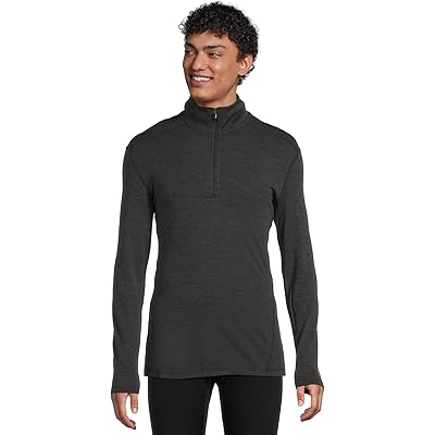 Мужская рубашка Smartwool Classic Thermal Merino Base Layer 1/4 Zip charcoal heather