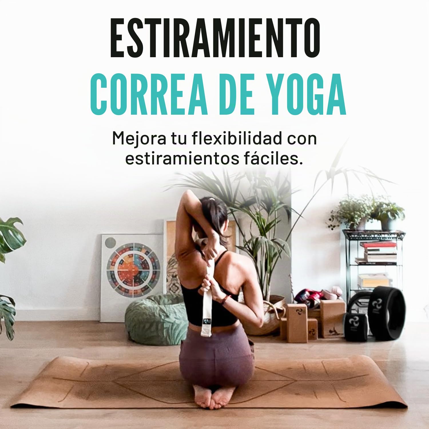 Rueda de yoga extra ancha, mini rueda de yoga, kit de yoga apto para principiantes. Rodillo de espalda más cómodo, estable y seguro. Mejora la postura, mejor movilidad. Ejercicio ideal en casa. Alivia
