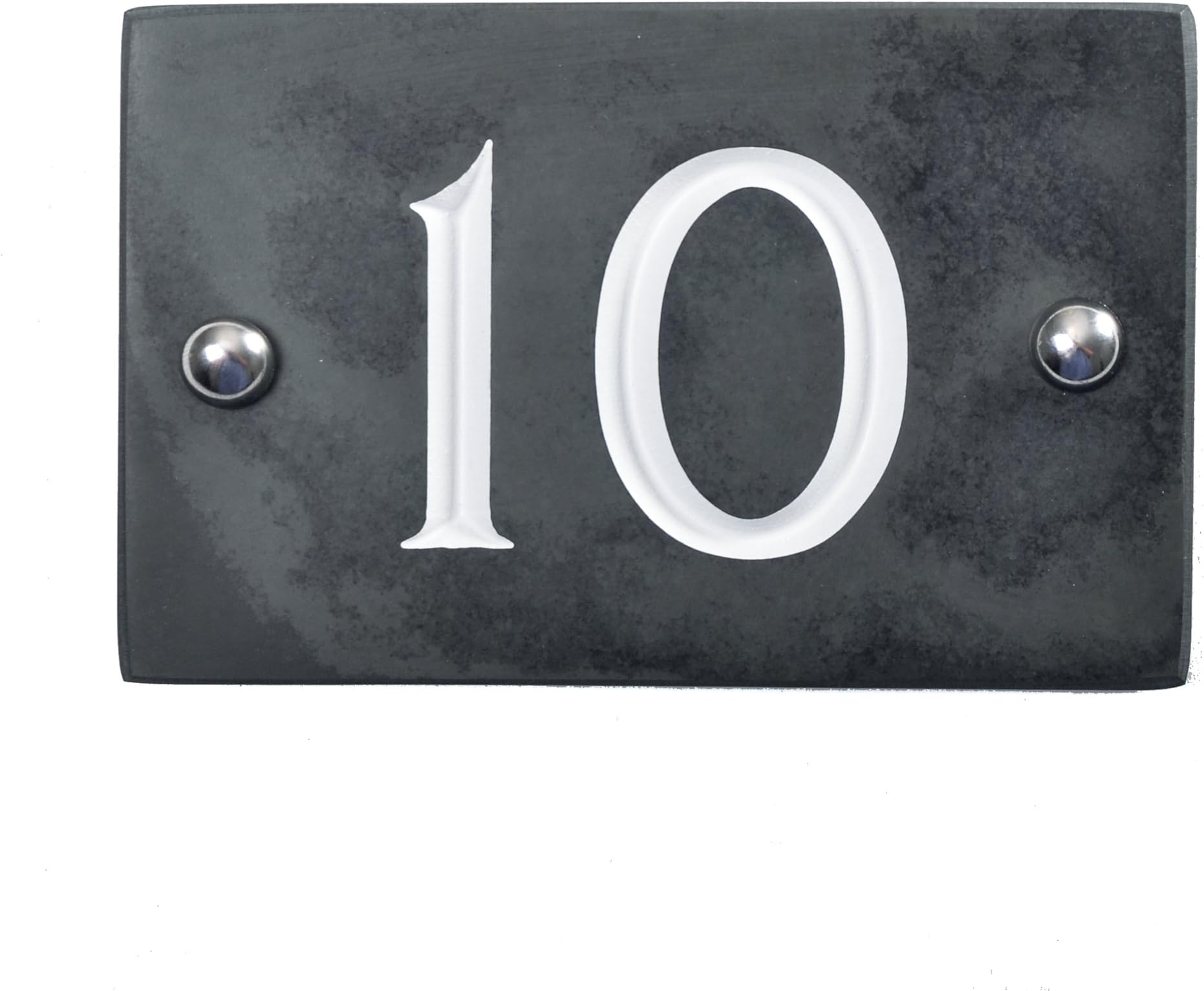 The House Nameplate CompanySlate House Number, Charcoal Grey,Number 10