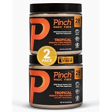 Pinch Magic Sugar-Free Psyllium Husk Fiber, Tropical, 2-Pack