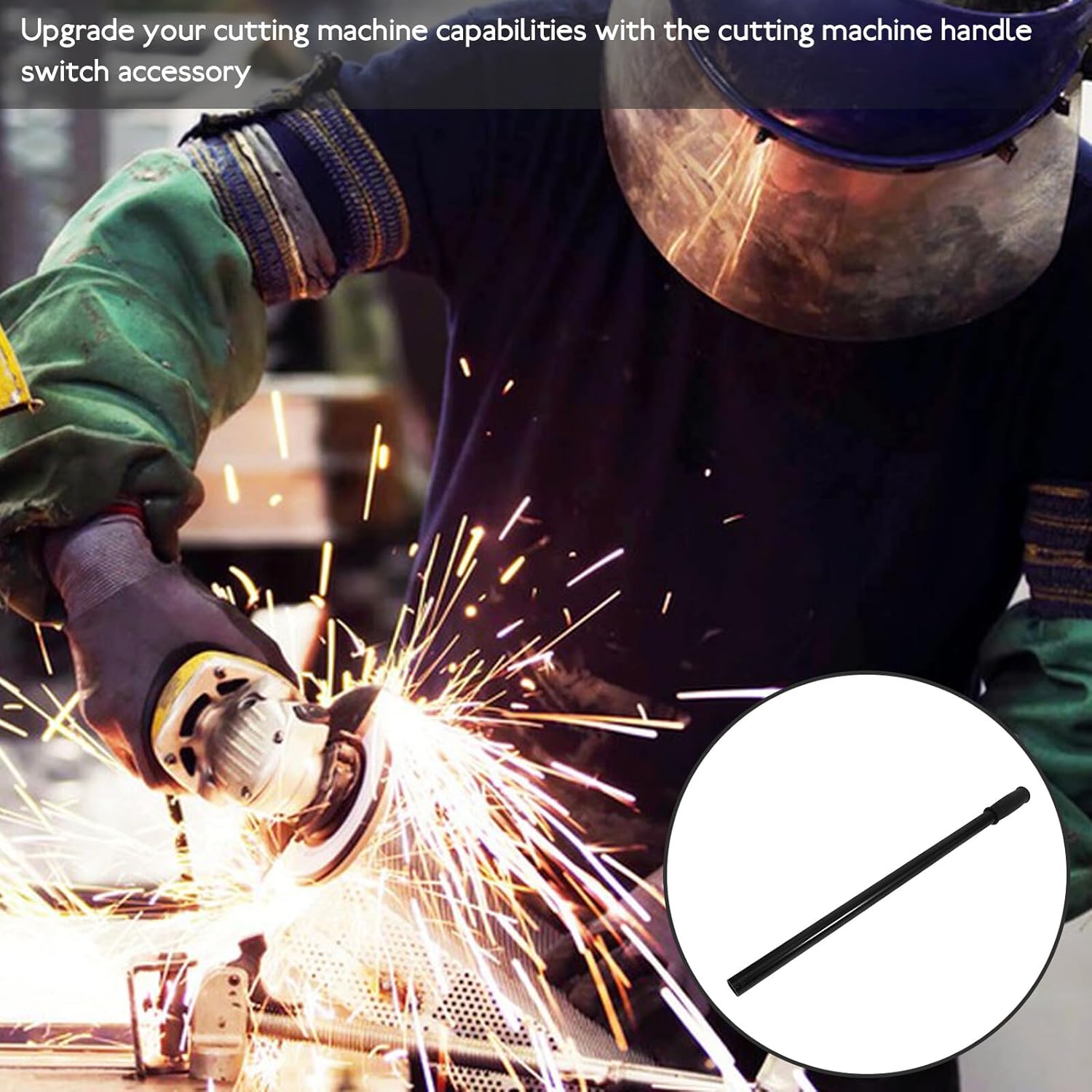 Didiseaon Steel Cutting Machine Handle Part, Lightweight Multi-function Handle Replacement for Cutting Machine, Sturdy 400 Steel Pipe Cutter Accessory for Power Tool Repair