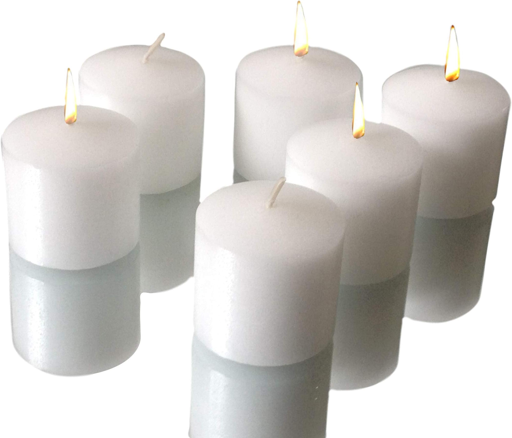 Inspired Candles 10 Hour Natural Soy Wax and Paraffin Wax Unscented Smokeless Votive Candles, White, Set of 72
