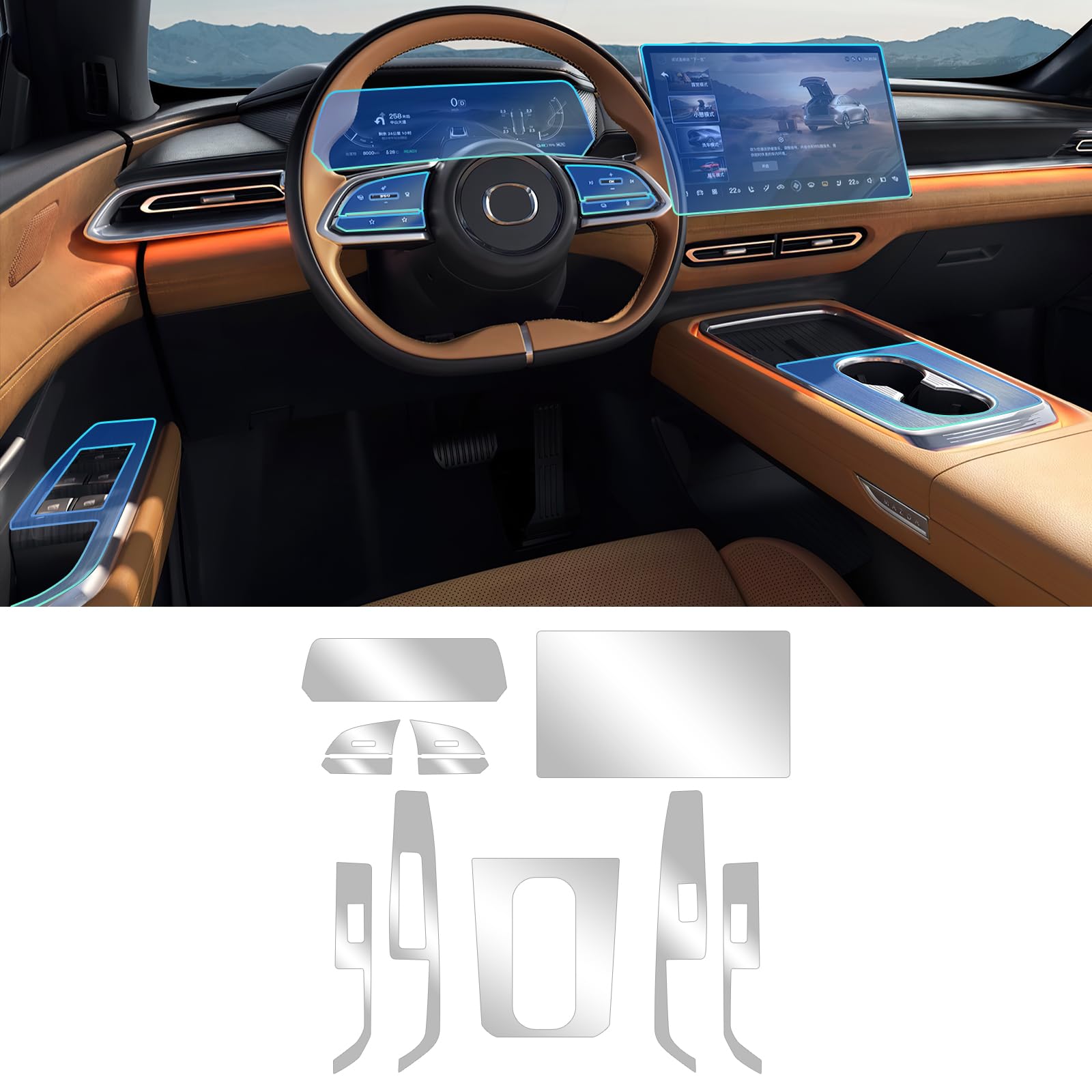 FDAIUN for 2025 Mazda EZ-6 Precut 8.5Mil Car Paint Protective Film TPU HD Film Scratch Protector Interior Accessories