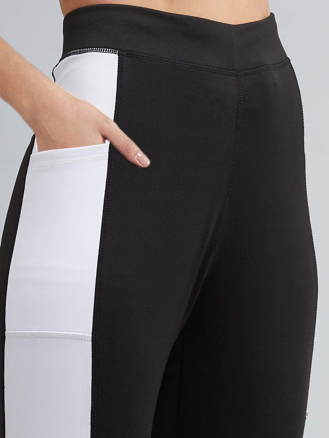 BLINKIN Pantalones de yoga elásticos para mujer y pantalones de gimnasio para mujer, con inserto de malla y bolsillos laterales (1869)