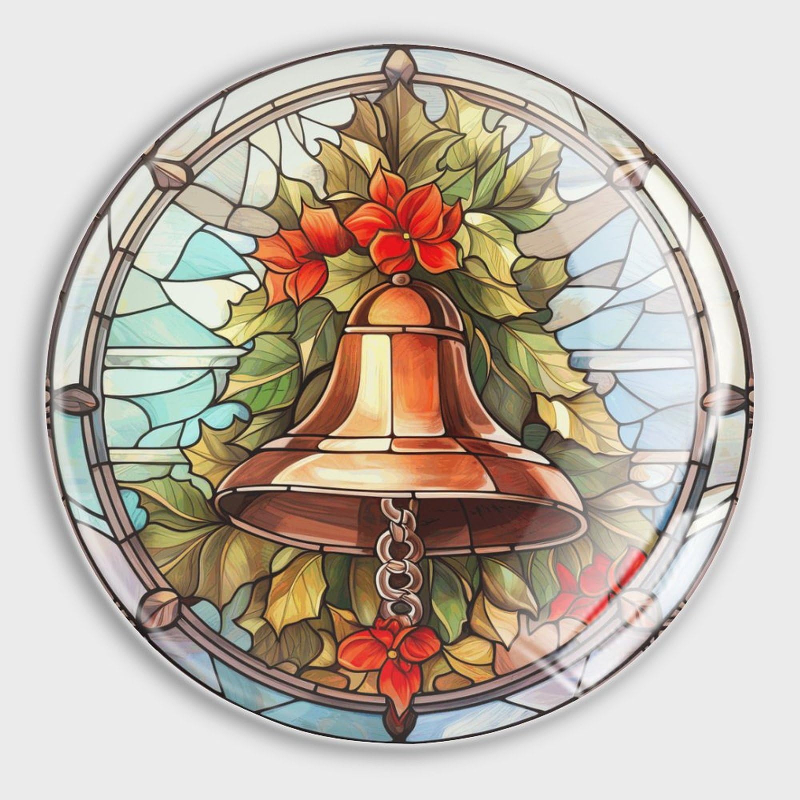 Imanes de vitral para nevera bonitos imanes cálidos de Navidad para pizarras y artículos magnéticos