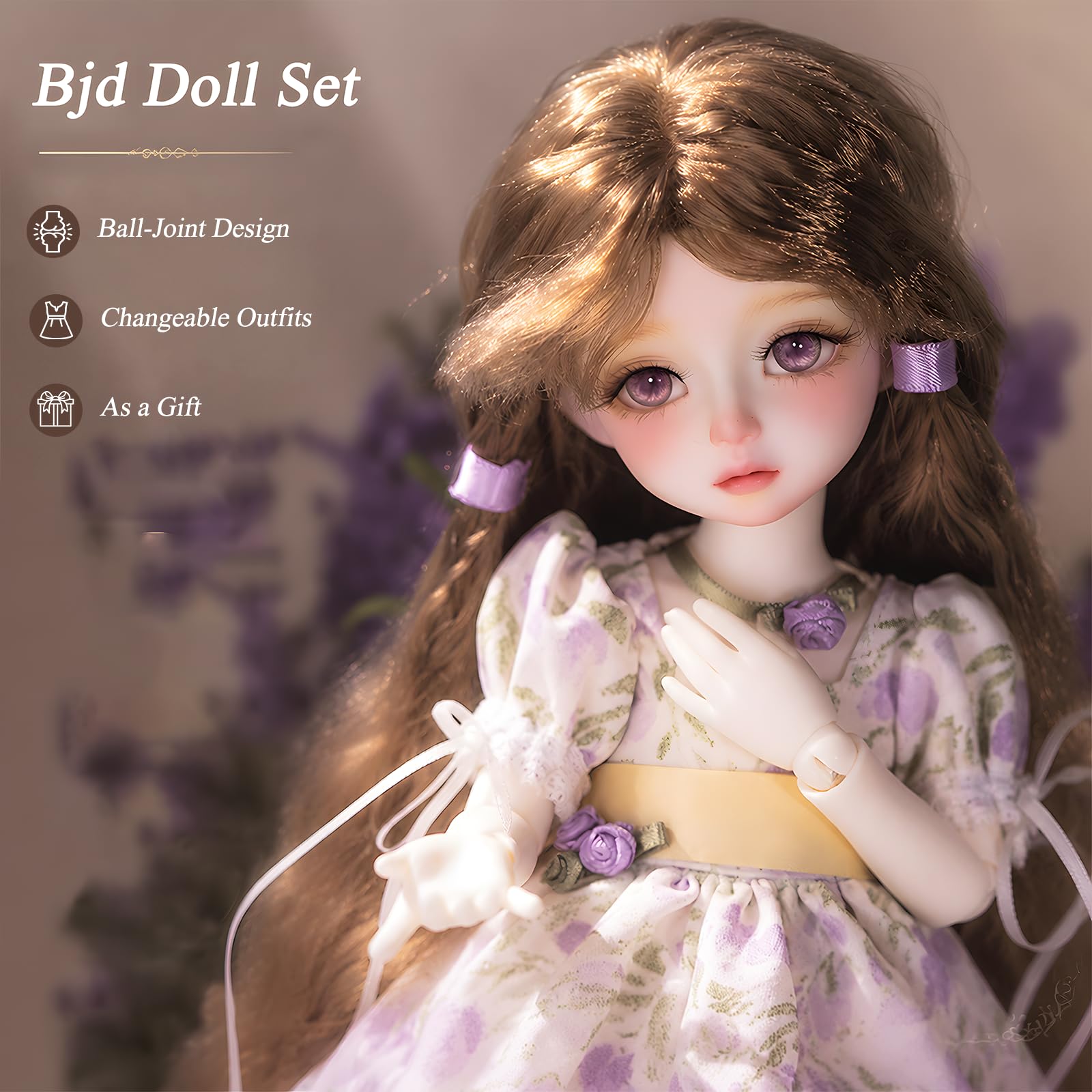 1/6 BJD Doll, 31cm / 12.2in, de Resina, con Maquillaje Pintado a Mano