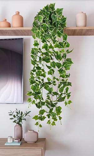 Miniatura 3 de Briful Plantas colgantes falsas, hiedra y vid, plantas de plástico colgantes para el hogar, jardín, decoración de pared, estilo pastoral, rama de