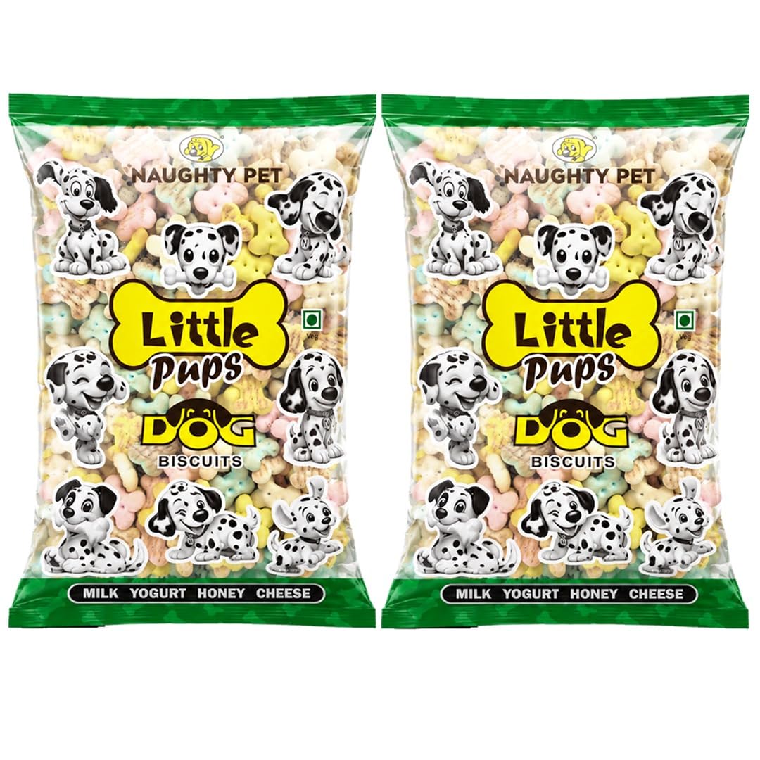 Little Pups Dog Biscuits | Milk, Yoghurt, Honey & Cheese Flavour | 500g Each (Pack of 3) | Bone Shaped Puppy Treats | Total 1.5kg-image-8
