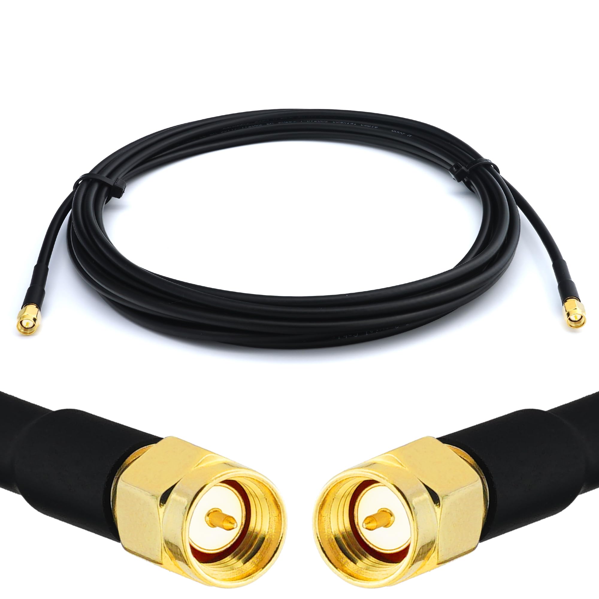 RANGEFUL SMA Maschio a SMA Maschio Cavo coassiale 3 m 50ohm RG58 prolunga 3 metri a bassissima perdita per LTE Antenna esterna 4G 5G Modem Amplificatore GSM Router WIFI Ripetitore cellulare