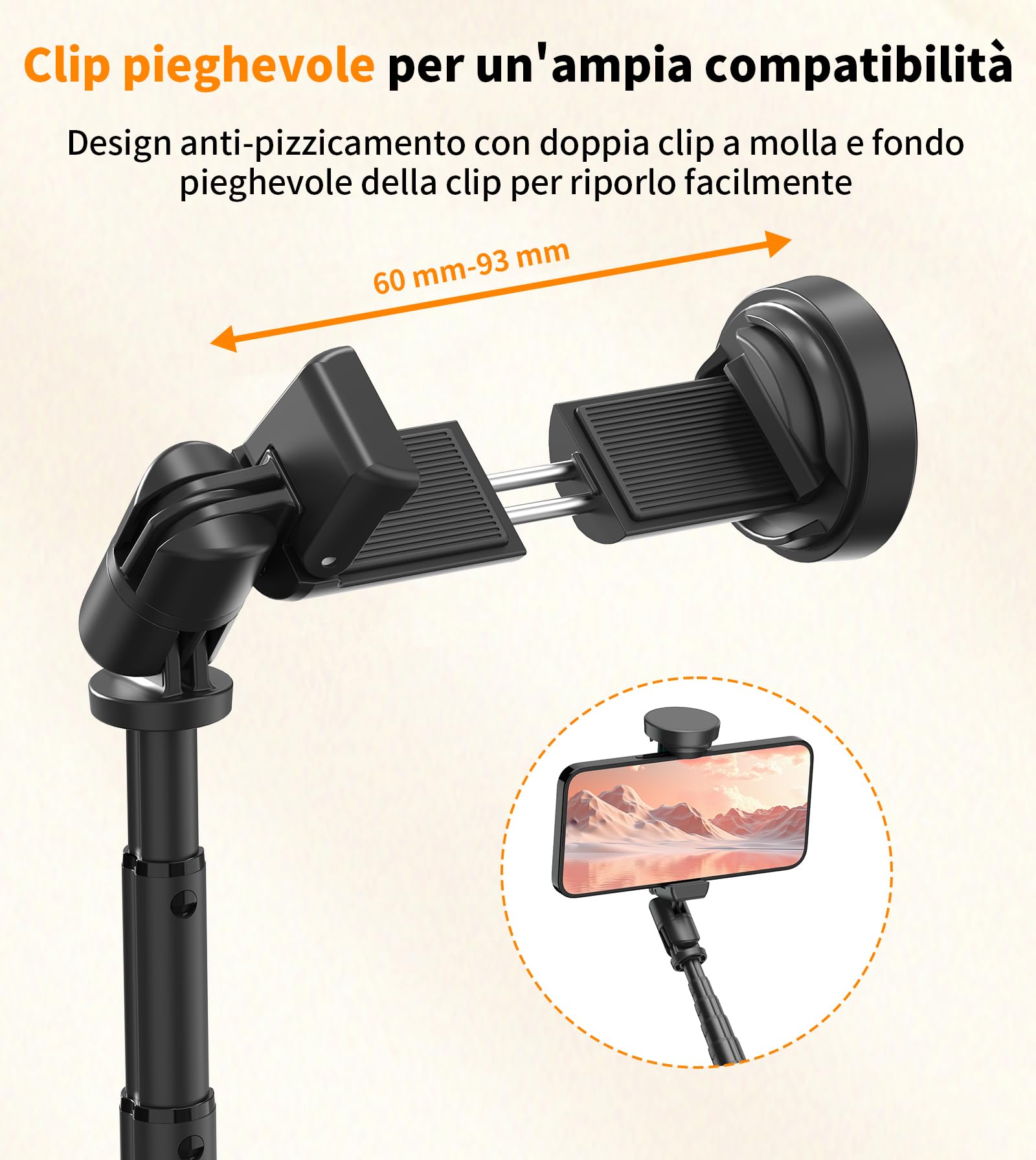 TONEOF 168cm Automatica Treppiede Bastone Selfie, Treppiedi Cellulare con Telecomando Magnetico Ricaricabile, Supporto Cellulare Girevole 360°, Treppiede Smartphone per iPhone/Android-Nero