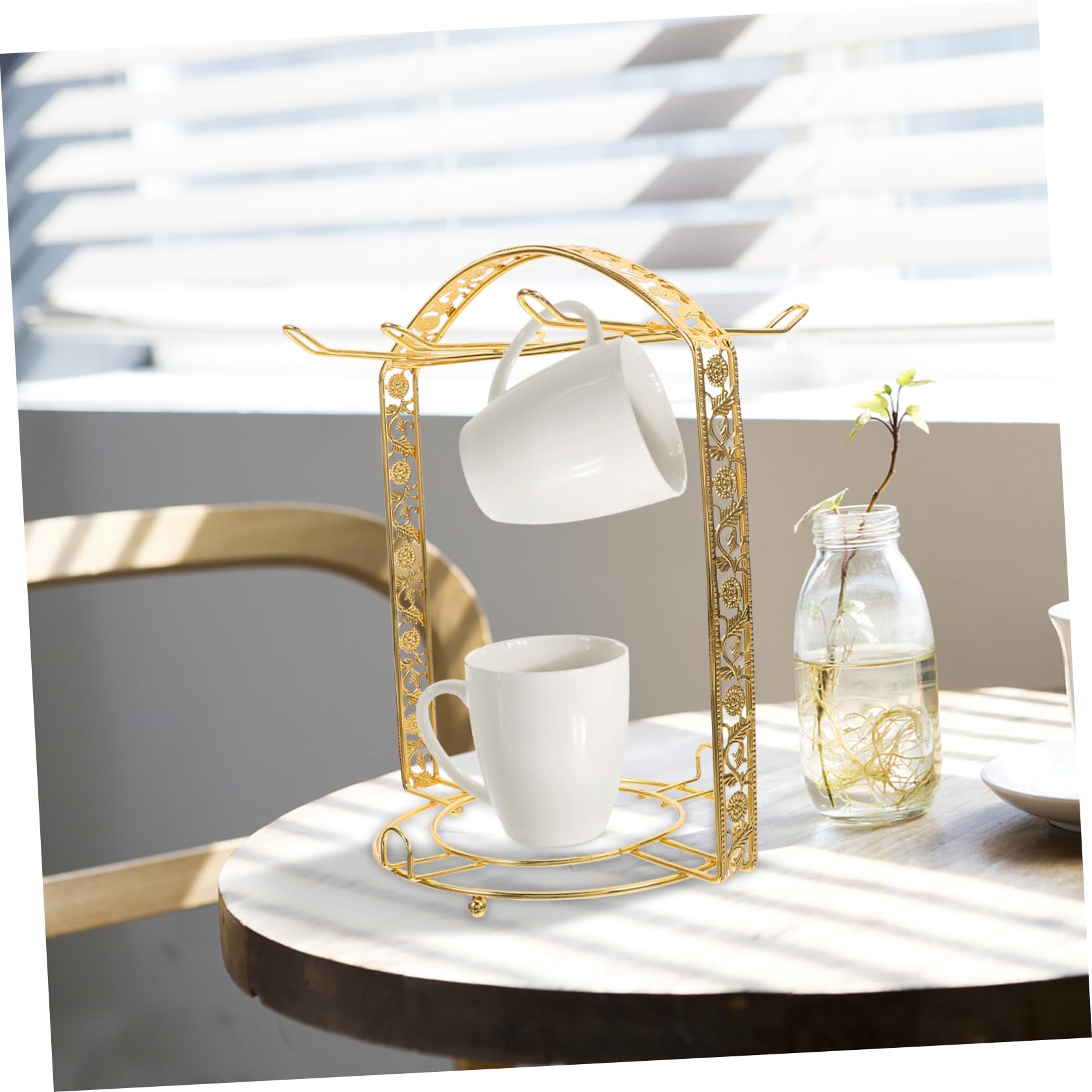IMIKEYA 2pezzi Supporto Per Tazze Ferro Battuto Portatazza Multifunzionale Per Cucina Rack Per Asciugare Tazze e Piatti Design Elegante Con Capacità