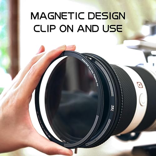 Miniatura 10 de H&Y Filtro ND y 67 72 77 3.228 in 2 en 1 Filtro de densidad neutra variable Filtro VND ND3-ND1000 1.5 a 10 paradas duras para fotografía y