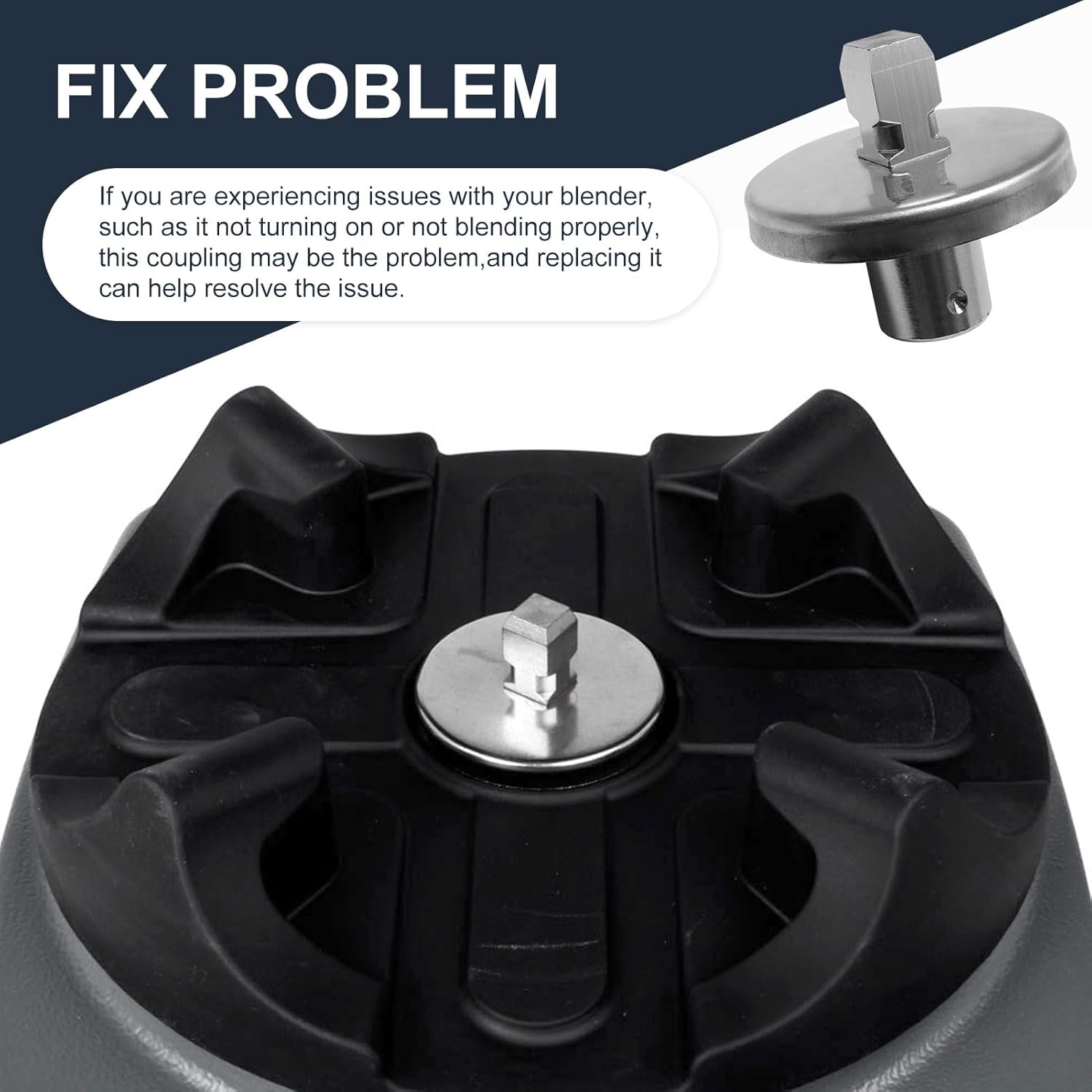 502696 Blender Drive Coupling Fits for Waring Commercial Blender CB15 CB15T Cutting Blade Assembly - Image 3