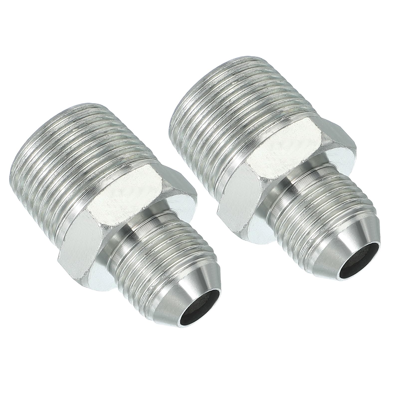 PATIKIL Pipe Adapter Connector 3/4" Male 74 ° Flare JIC x 3/4" Male R Pipe Fitting 2 Pcs Oil Feed Restrictor Fitting Hydraulic Connector for Oil Steam Water Pipelines System