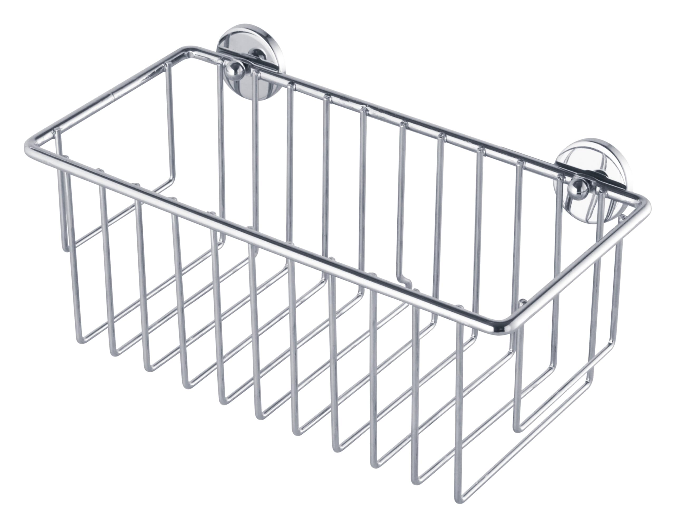 Tesa Silver Baath Chromed Shower Caddy, Steel, Self-Adhesive, Adhesive Mounting Technology, 117Mm X 250Mm X 125Mm
