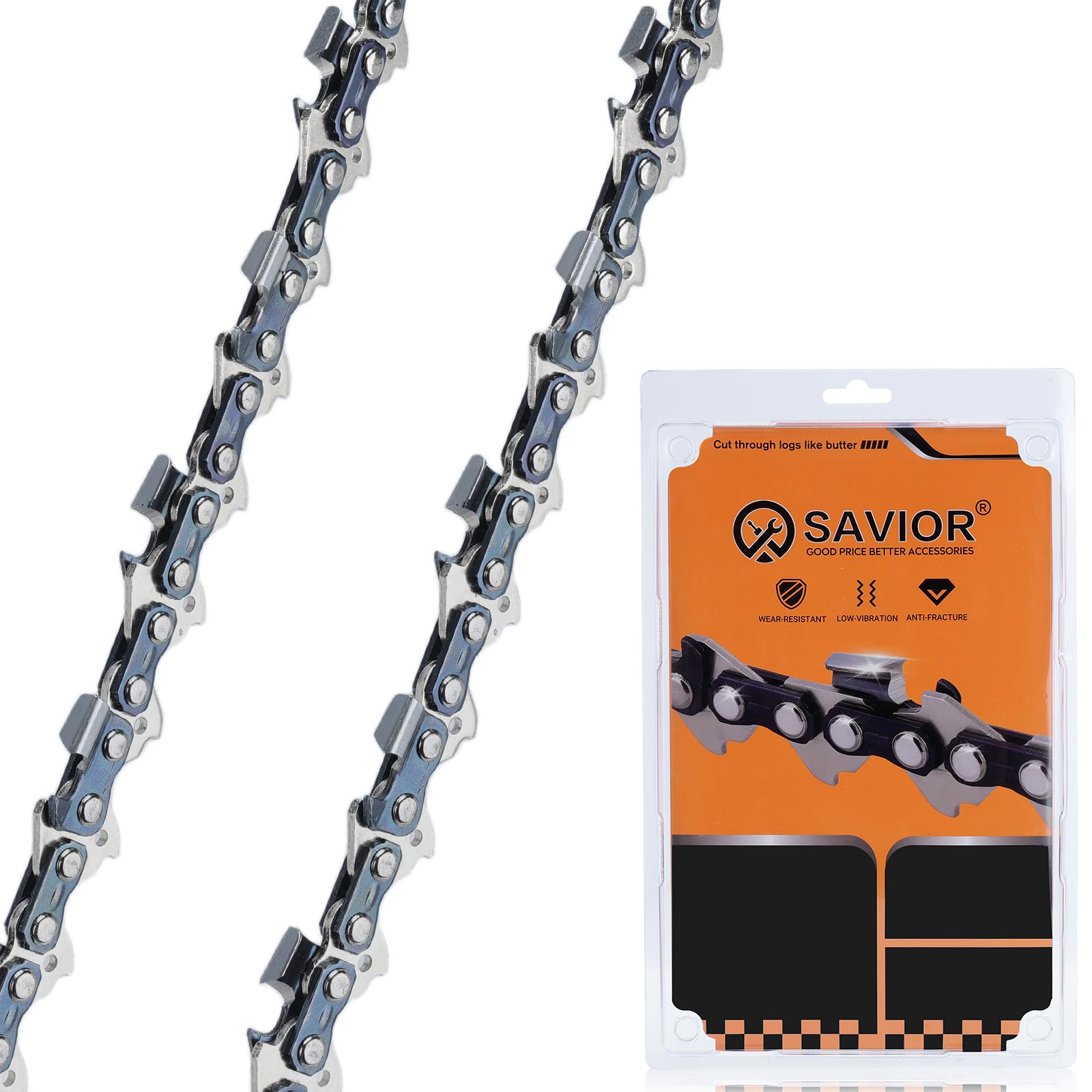 Savior - Cadena de motosierras (1,6 mm, 62 TG, 2 unidades)