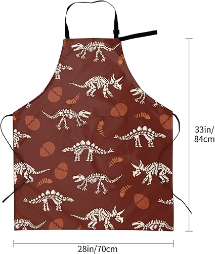 Miniatura 36 de Delantales para mujer con bolsillos, delantal de chef ajustable, correa para el cuello, delantal de cocina impermeable