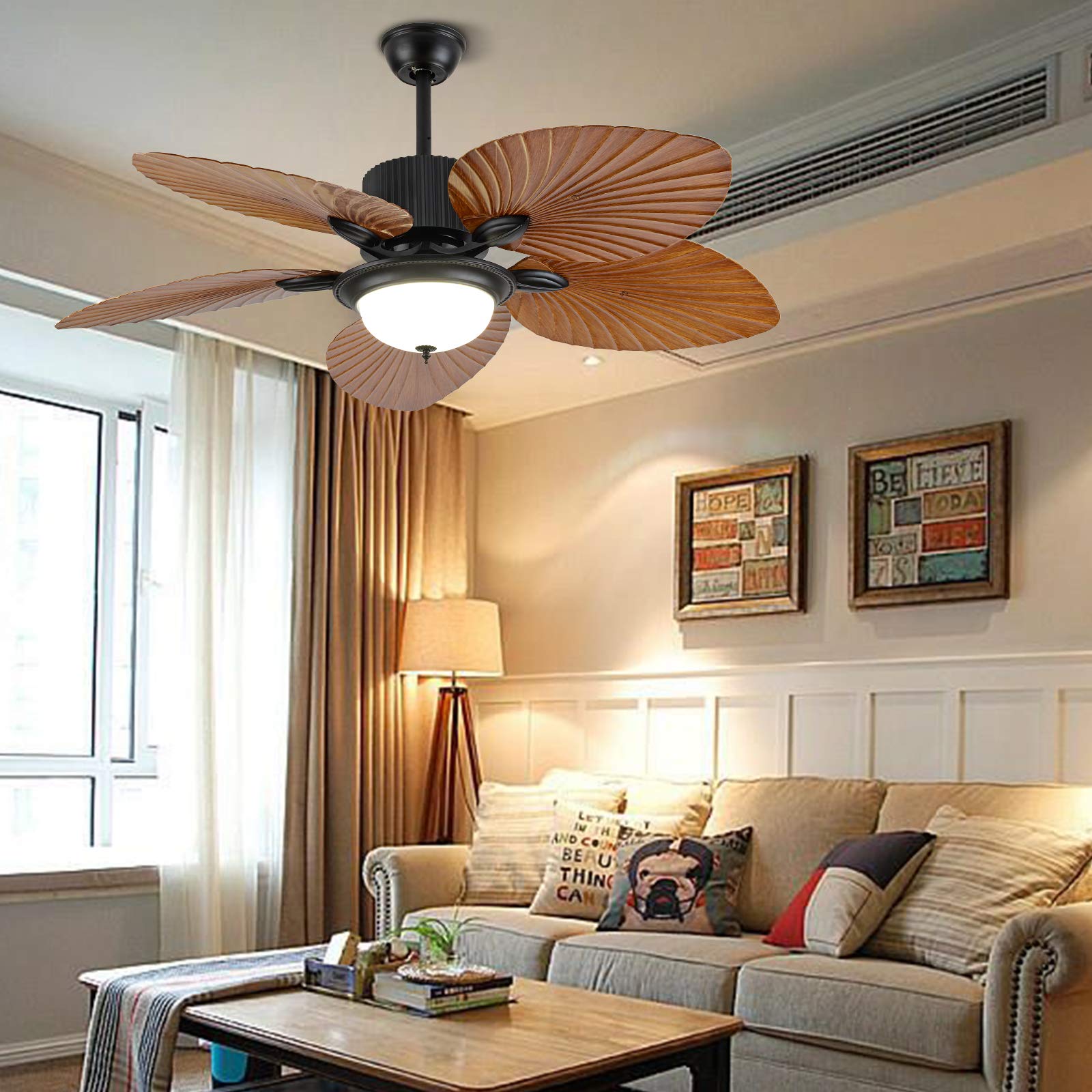 Amazon.com: LOYALHEARTDY 52inch Tropical Palm Ceiling Fan with