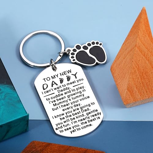 Miniatura 6 de Llavero de regalo para el nuevo papá para el embarazo, regalos para el anuncio del bebé, regalos para papá y hombres por primera vez para el día del