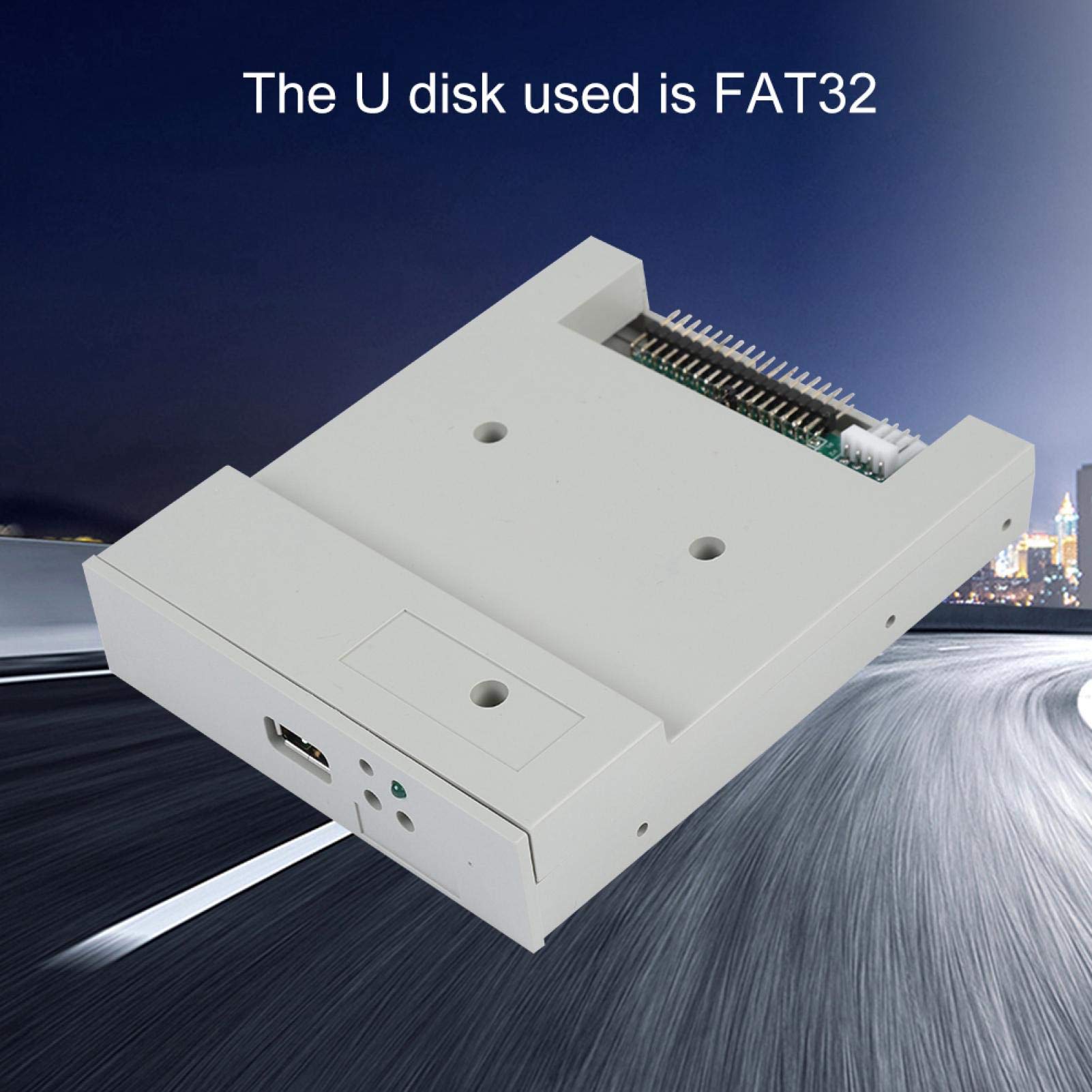 PUSOKEI SFR1M44-U Emulator 3,5-Zoll-USB-SSD-Diskettenlaufwerk mit 1,44 MB - Plug-and-Play-Schnittstelle für 34-poliges Diskettenlaufwerk / 5-V-Gleichstromnetzteil