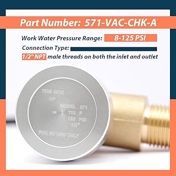Amazon.com: Upgraded Brass RV Vacuum Breaker Check Valve, 571-VAC