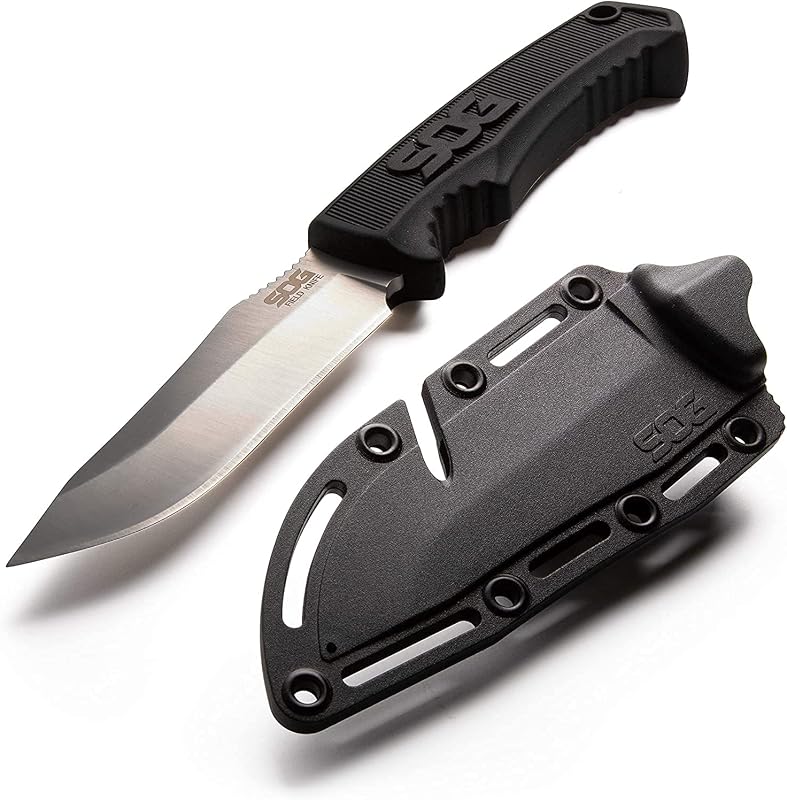 Survival Knife with Sheath - Field Knife Fixed Blade Knives 4 Inch Tactical Knife and Bushcraft Knife w/Full Tang Hunting Knife Blade (FK1001-CP)