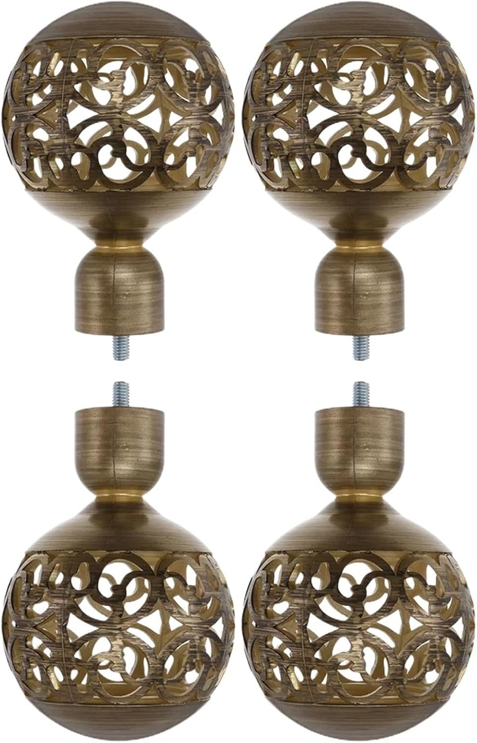 Curtain Rod Finials 8 Pcs Curtain Rod Decorative Head Finials for Curtain Rods Window Treatment Finials for Decoration