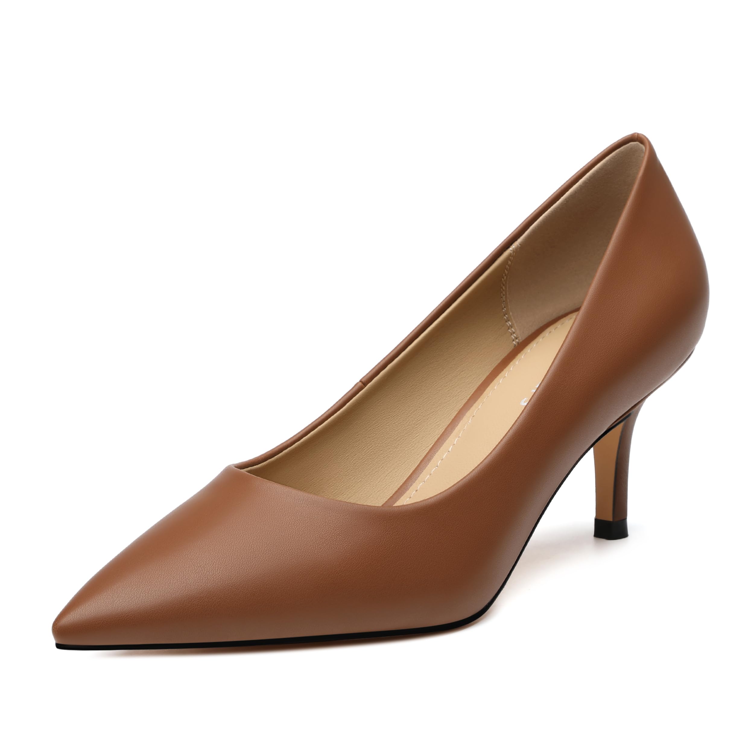 MOVINSTEPS Closed Pointed Toe Low Heels Pumps for Women Comfortable Classic Wedding Business Dressy Shoes 2 5 Inch