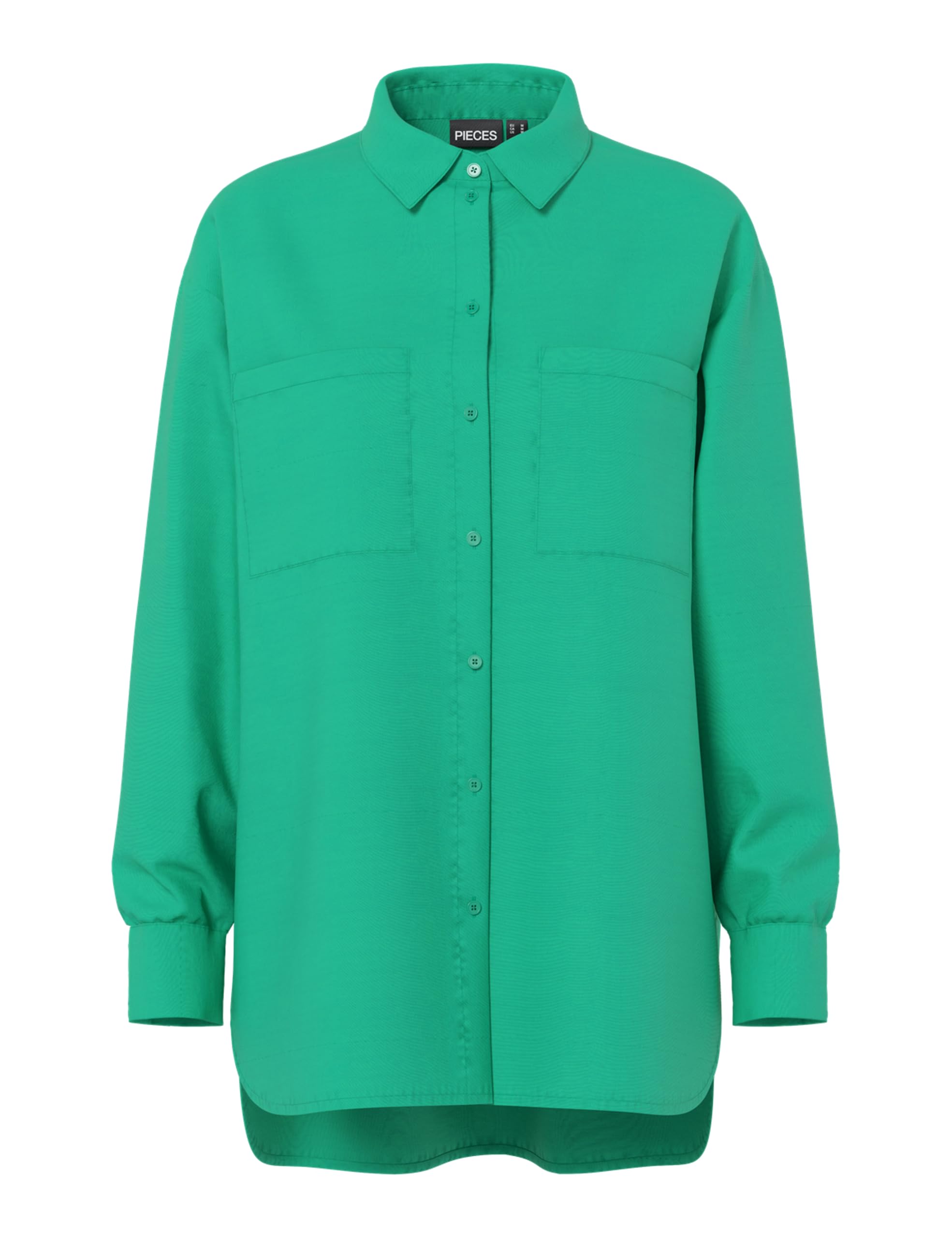 PIECES Women's Pcmelia LS Oversize Noos Shirt, Simply Green, S