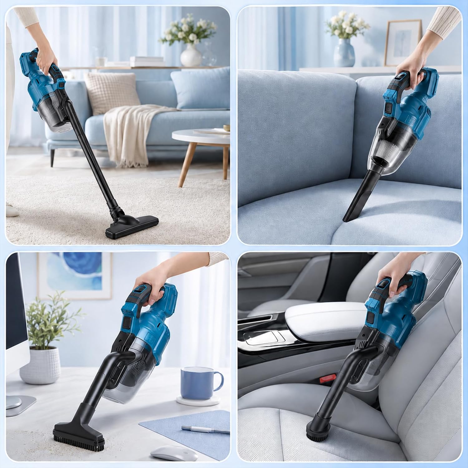 Handheld Vacuum Cleaner for Makita 18V Battery, 400W Cordless Vacuum Tool